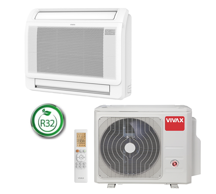 Sieninis-grindinis šilumos siurblys / oro kondicionierius oras - oras VIVAX ACP-12CT35AERI+ R32, 3,5 kW