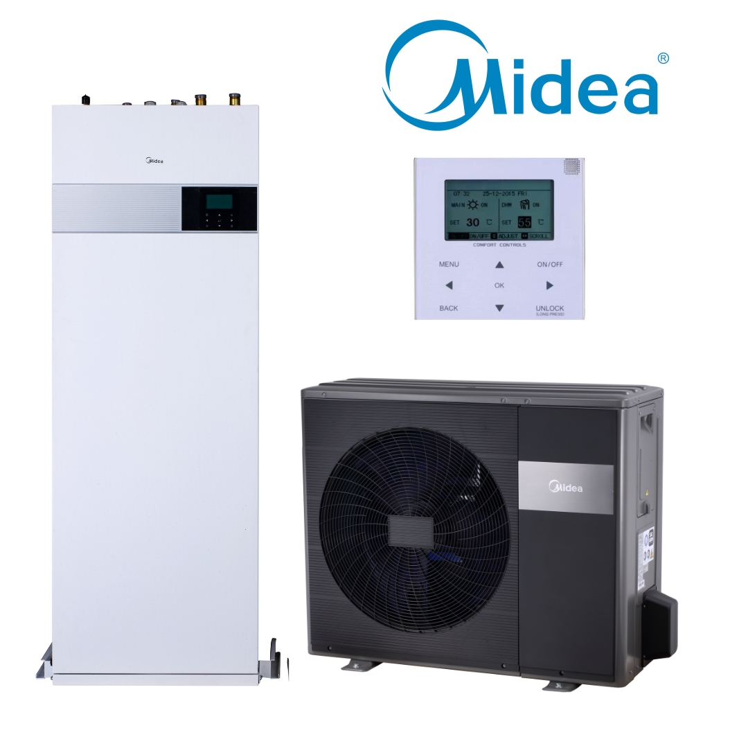 Midea M-thermal Arctic šilumos siurblys oras-vanduo 4.25 kW, 190l boileris (-25°C)