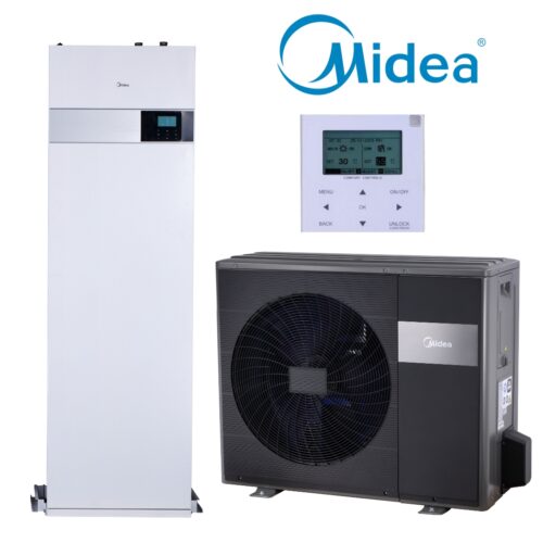 Midea M-thermal Arctic šilumos siurblys oras-vanduo 14.5 kW, 240l boileris, 400V (-25°C)