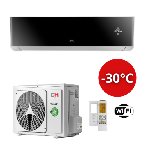 Oro kondicionierius/šilumos siurblys Cooper&Hunter SUPREME BLACK Inverter 2,7 / 3,5 kW  (-30°C)