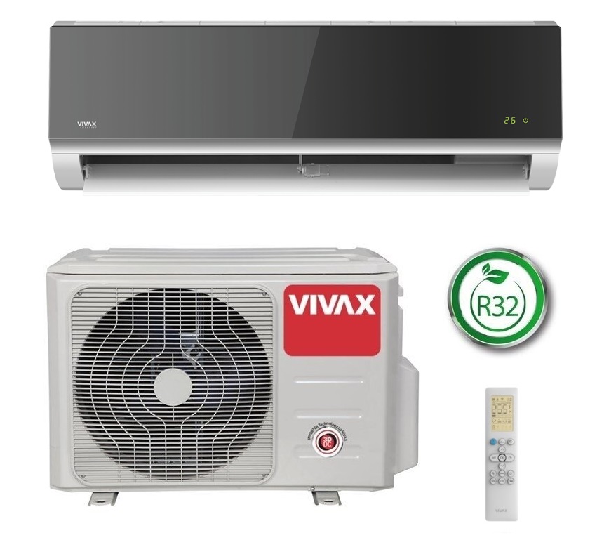 Sieninis šilumos siurblys / oro kondicionierius (oras/oras) VIVAX R+ design R32 Silver Gold Red, (-25C), 3,5 kW